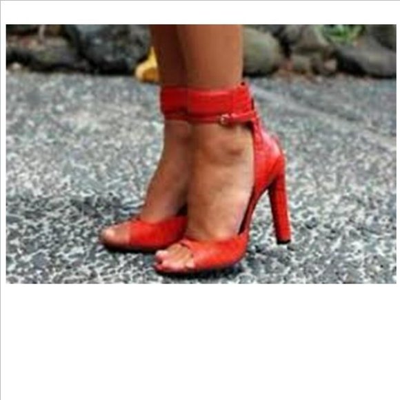 Alexander Wang Shoes - ALEXANDER WANG Aminata Tangerine Embossed Sandals